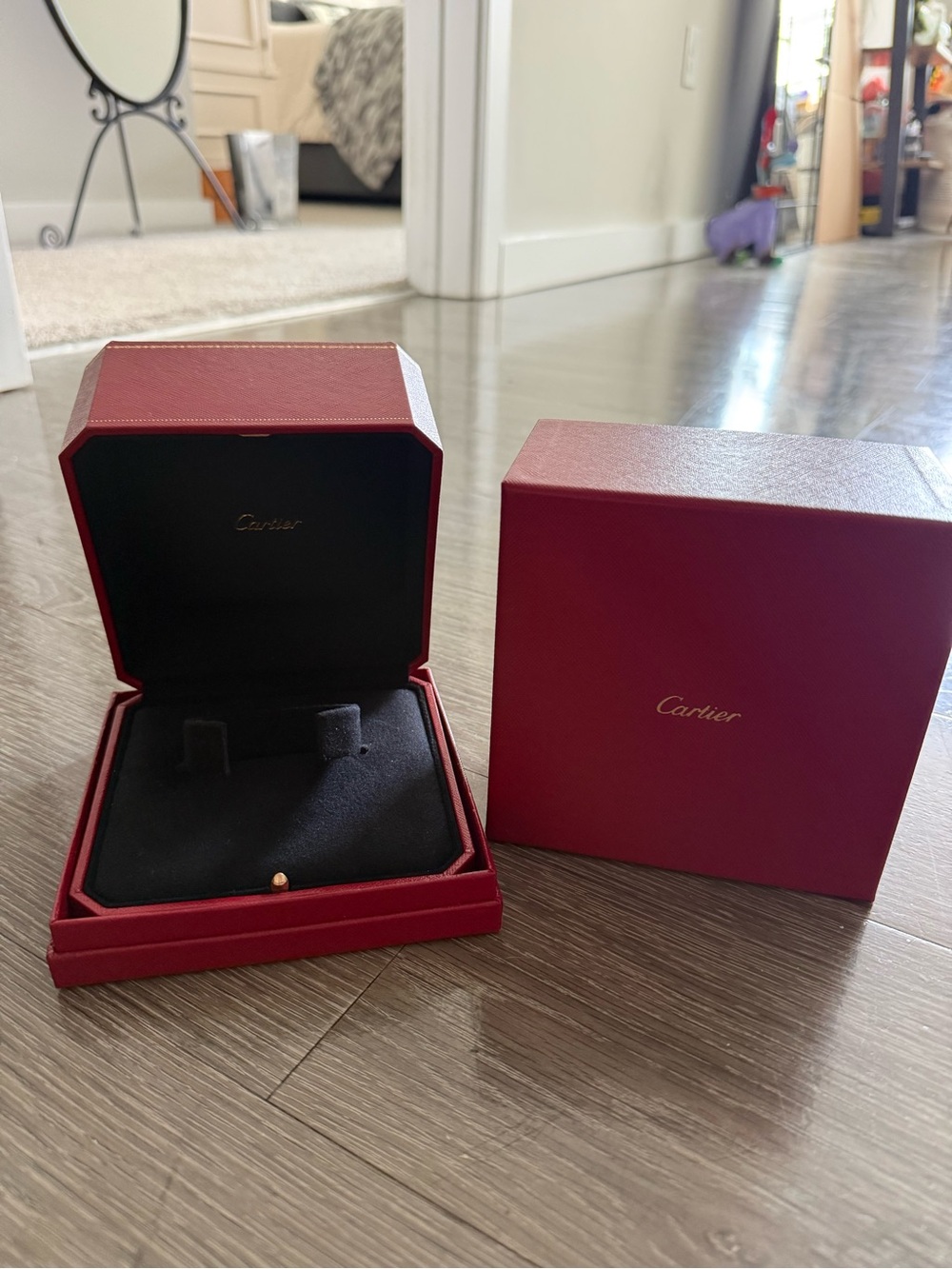Cartier Red and Black Jewelry Presentation Box